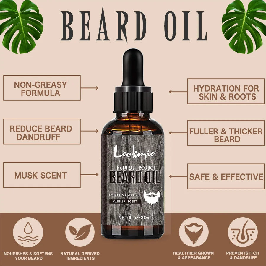 4-Piece Scented Beard Oil Set 30ml`s