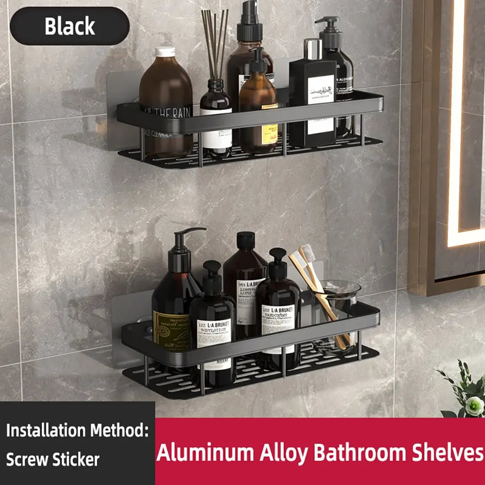 Wall Mounted Shower Shelf – Bathroom Shampoo & Towel Storage Rack
