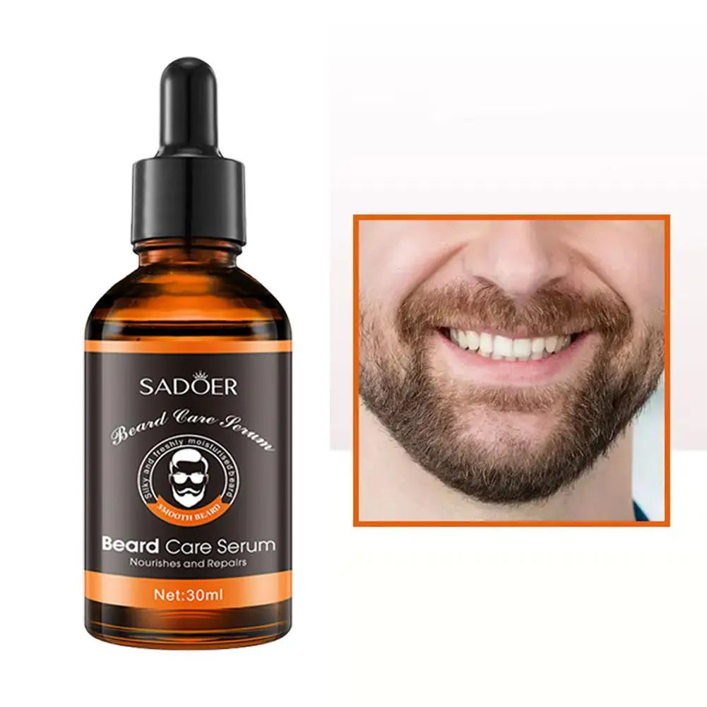 2Pcs Beard Care Oil for Men Natural Organic Beard Care Fast Shine Soften Beard Strengthens Mustaches Smooth Nourishing Beard Oil