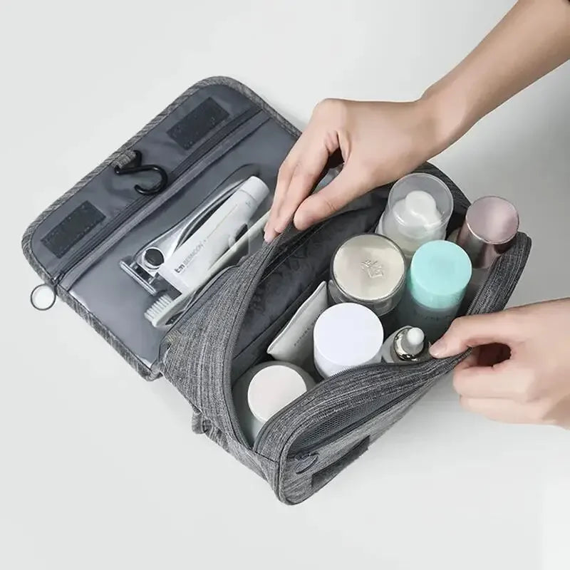 Waterproof Oxford Travel Toiletry Bag – Hanging Cosmetic Organizer