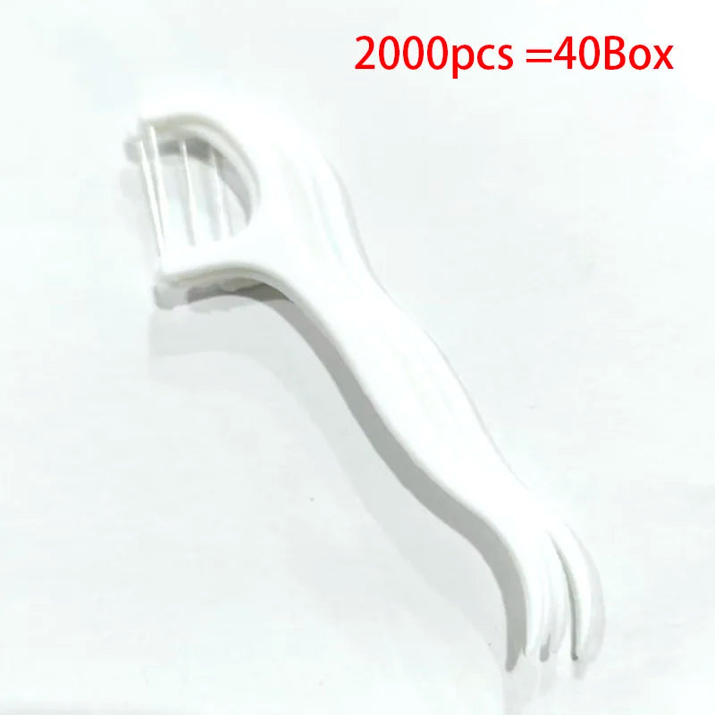 50PCS Portable Dental Floss Picks for Daily Oral Care