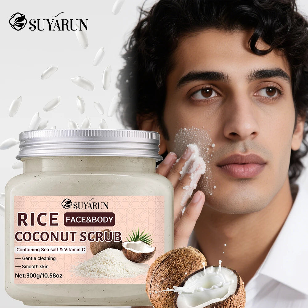 Rice & Coconut Brightening Exfoliating Scrub – face/body