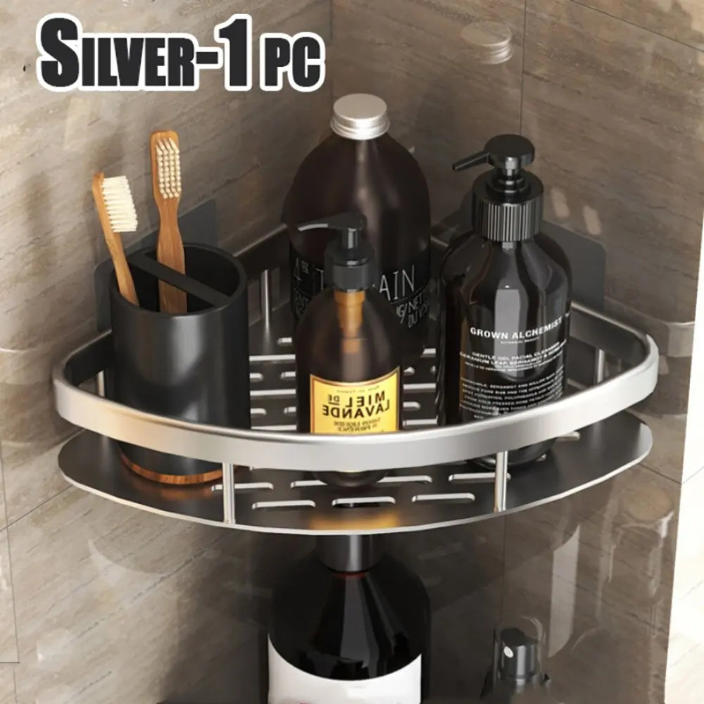 Wall Mounted Shower Shelf – Bathroom Shampoo & Towel Storage Rack