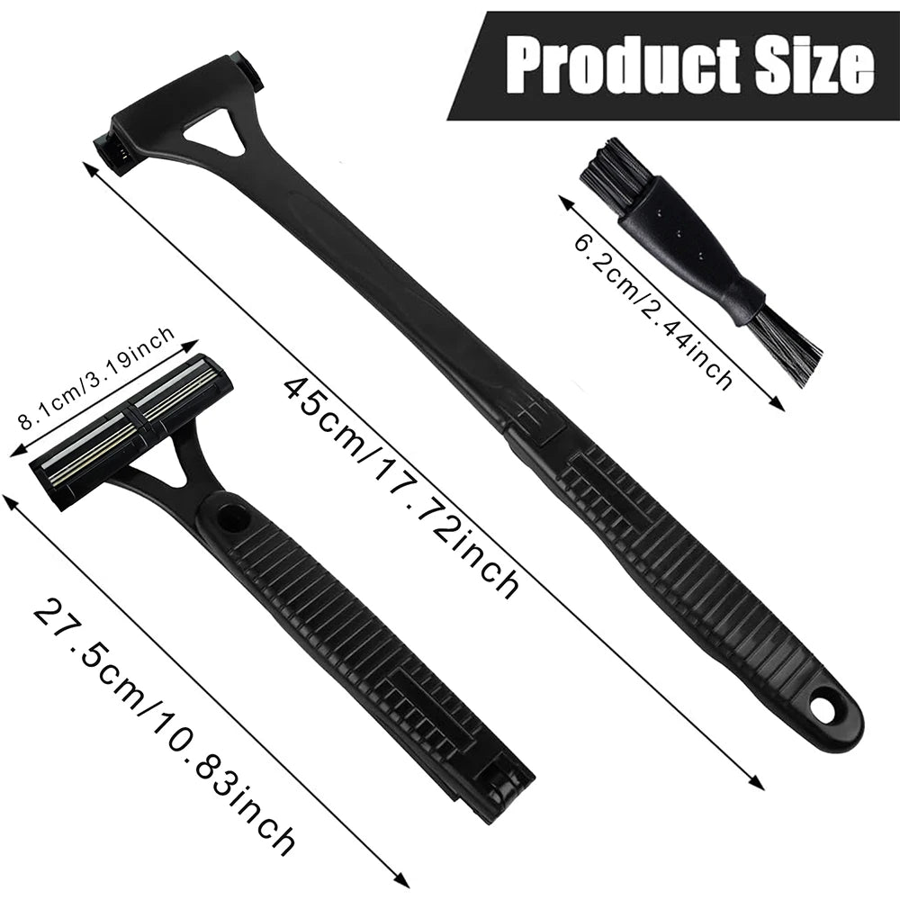 Men Triple Blade Manual Back Machine Hair Shaver Safety Long Handle Foldable Trimmer Body Leg Handle Removal Shaving Razor