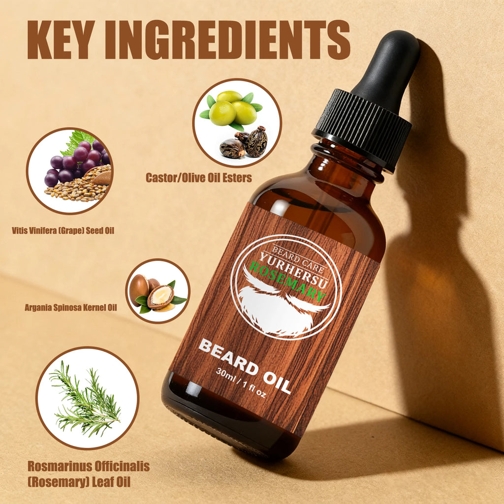 Organic Rosemary Jojoba Beard Oil, Beard Care 30Ml