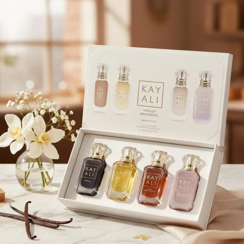 4*10Ml  Unisex Perfume Set Long Lasting Fresh Mild Elegant Floral Fruity Musk Natural Fragrance Four Scents Vanilla Royale