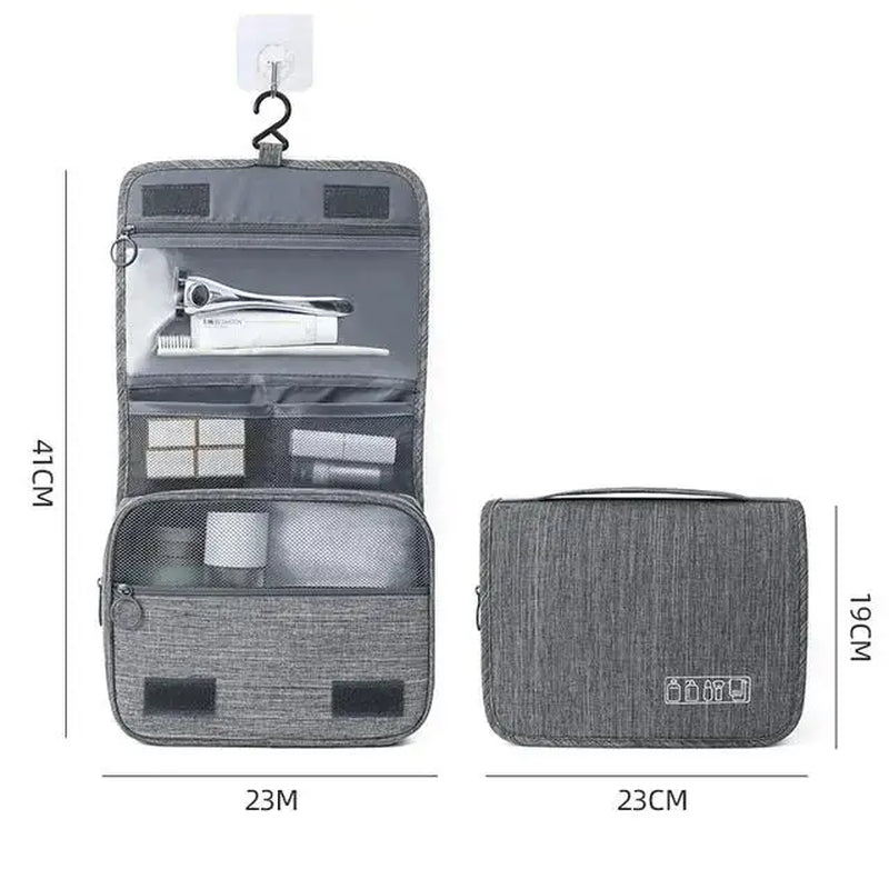 Waterproof Oxford Travel Toiletry Bag – Hanging Cosmetic Organizer