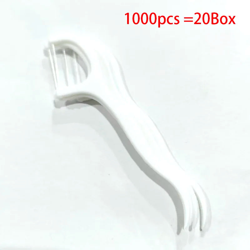 50PCS Portable Dental Floss Picks for Daily Oral Care