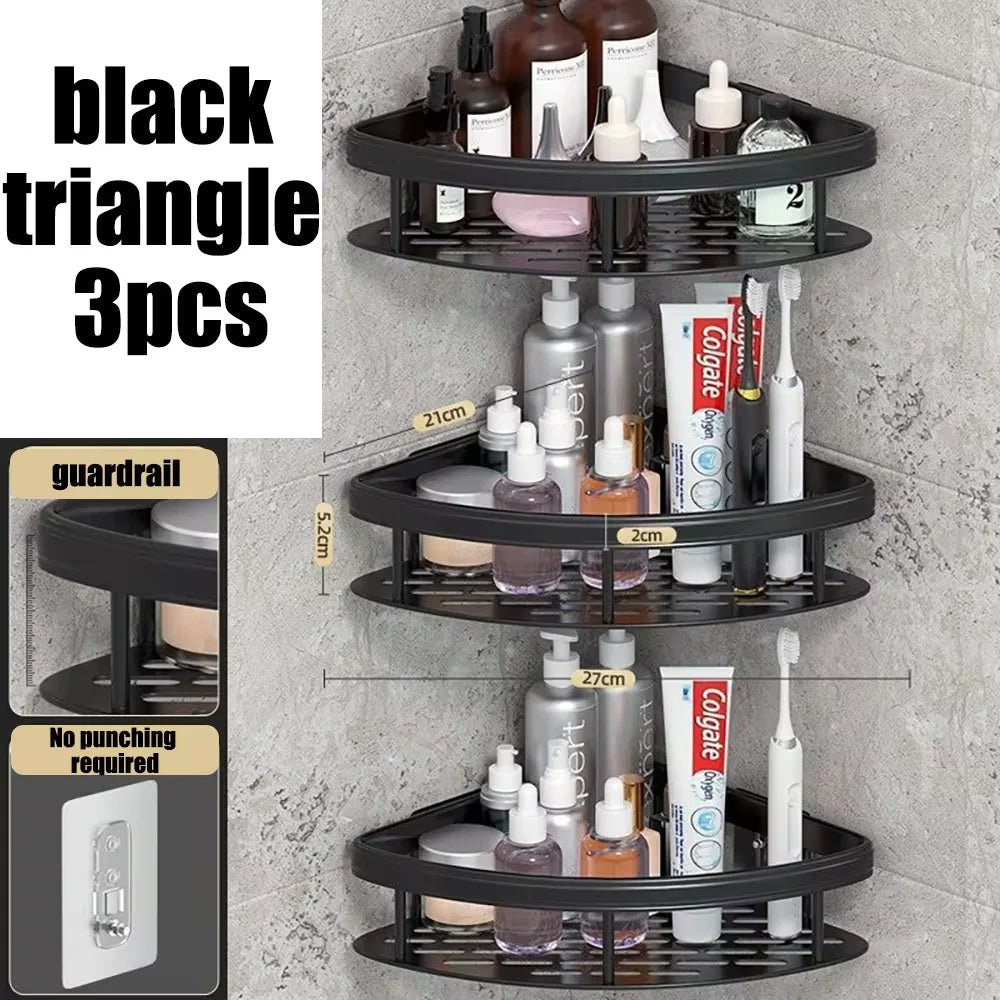 Wall Mounted Shower Shelf – Bathroom Shampoo & Towel Storage Rack