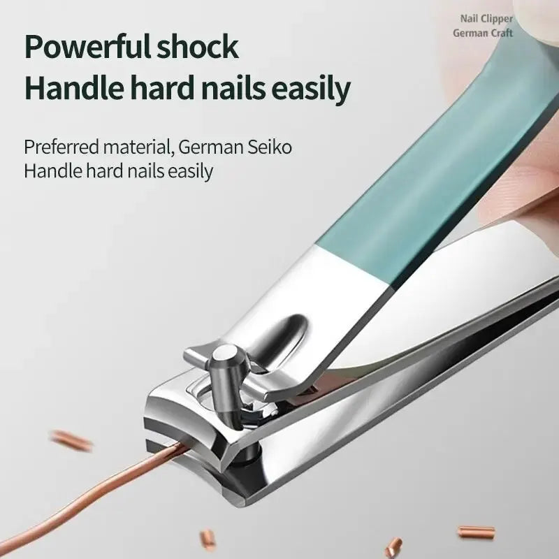 New Nail Clippers Set 4 Pcs with Rotating Leather Bag Professional Trimmer Pedicure Care Tools Manicure Set Home Care Gift