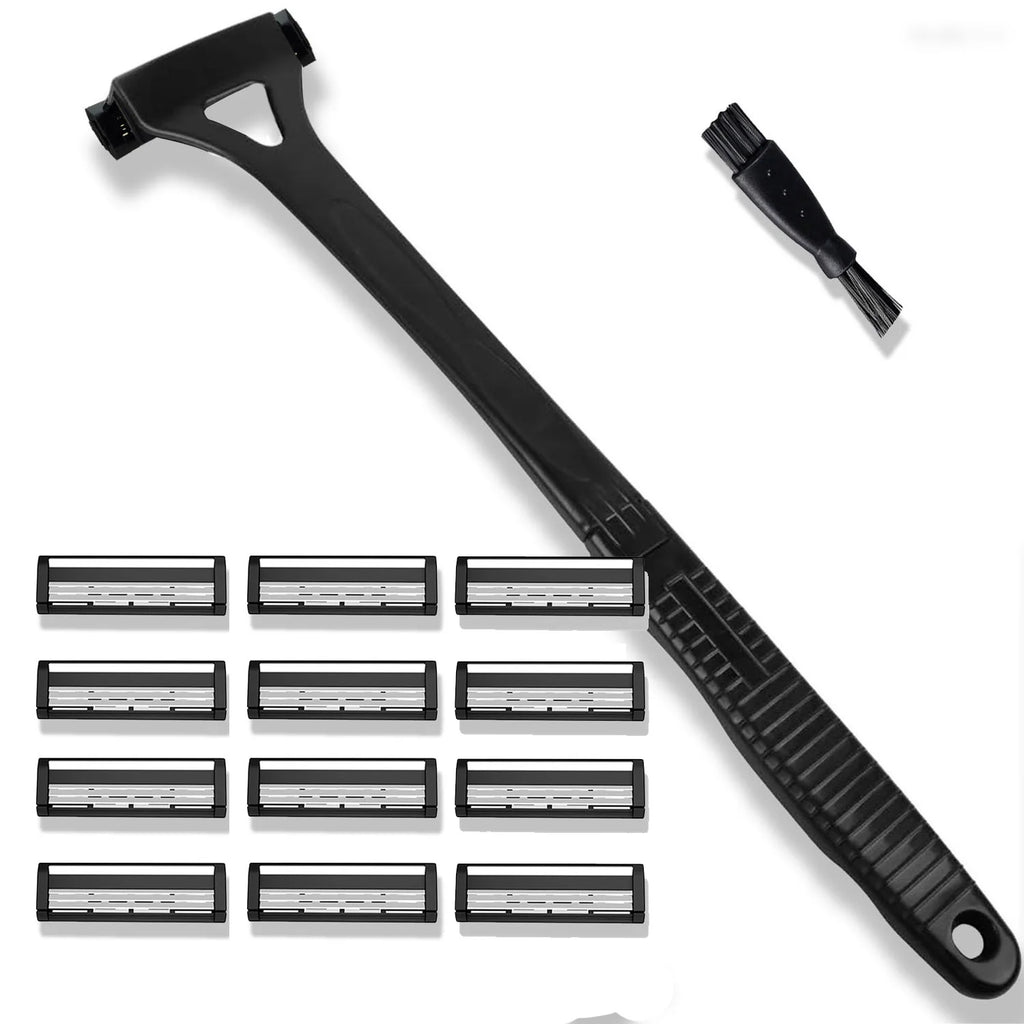 Men Triple Blade Manual Back Machine Hair Shaver Safety Long Handle Foldable Trimmer Body Leg Handle Removal Shaving Razor