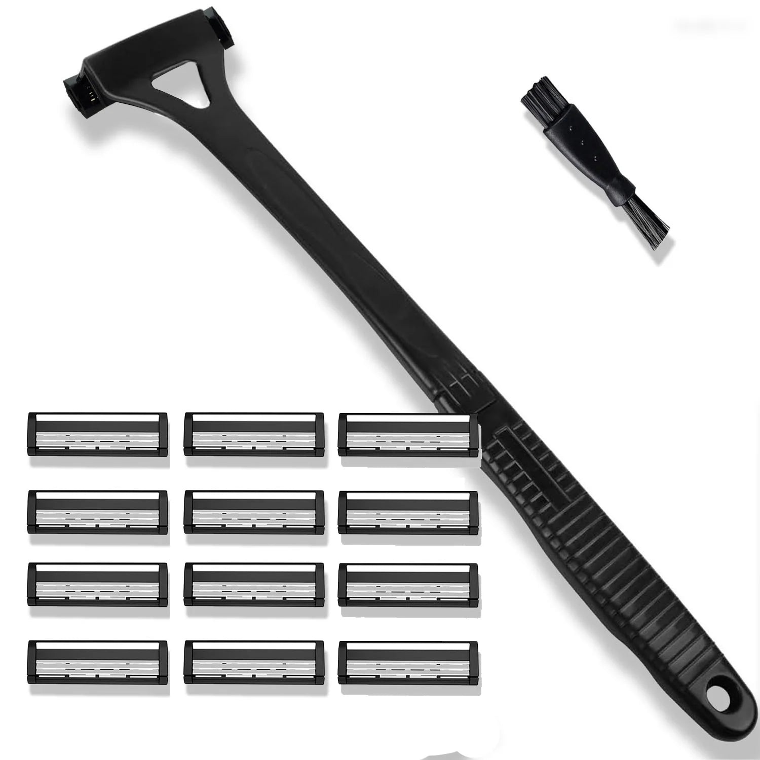 Men Triple Blade Manual Back Machine Hair Shaver Safety Long Handle Foldable Trimmer Body Leg Handle Removal Shaving Razor