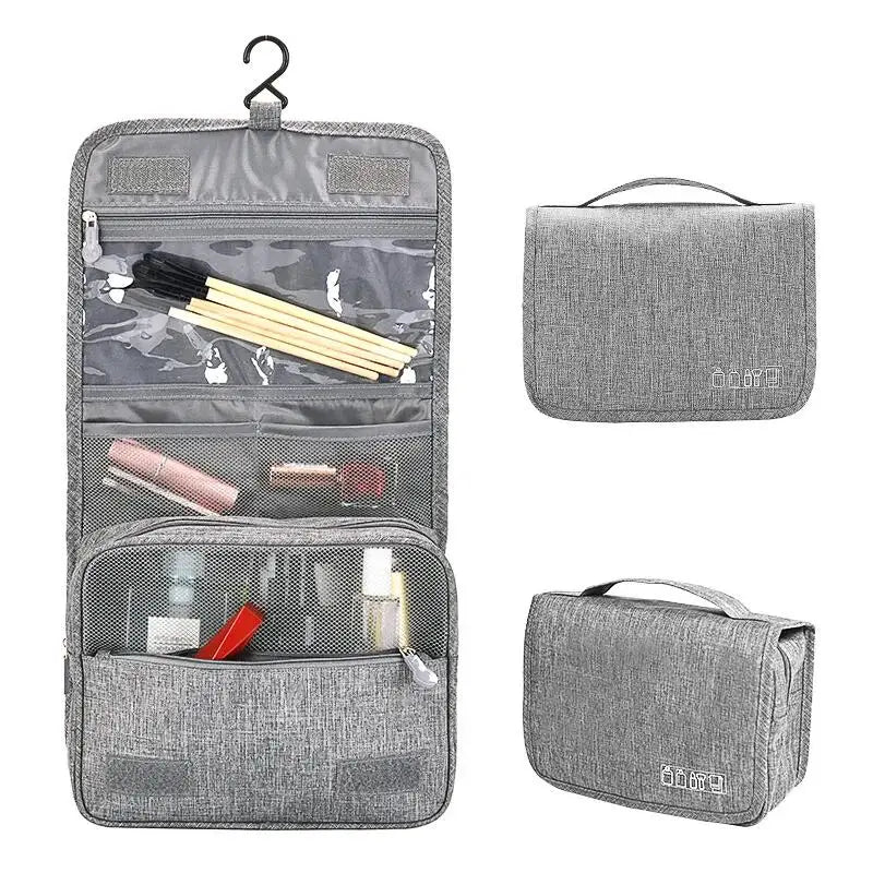 Waterproof Oxford Travel Toiletry Bag – Hanging Cosmetic Organizer