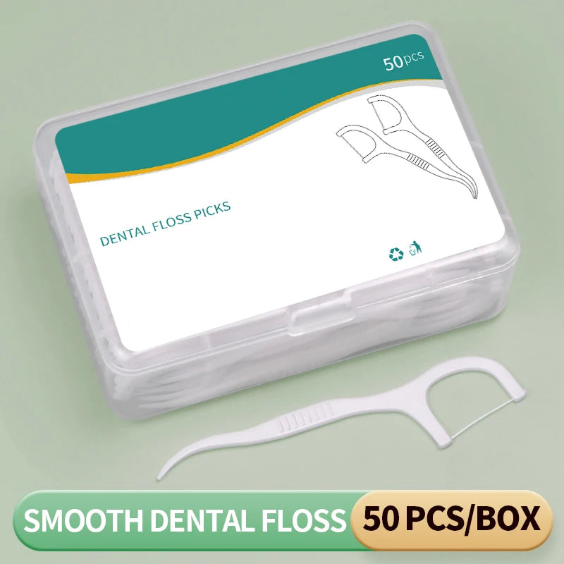 Ultra Fine Dental Floss Sticks for Daily Oral Car