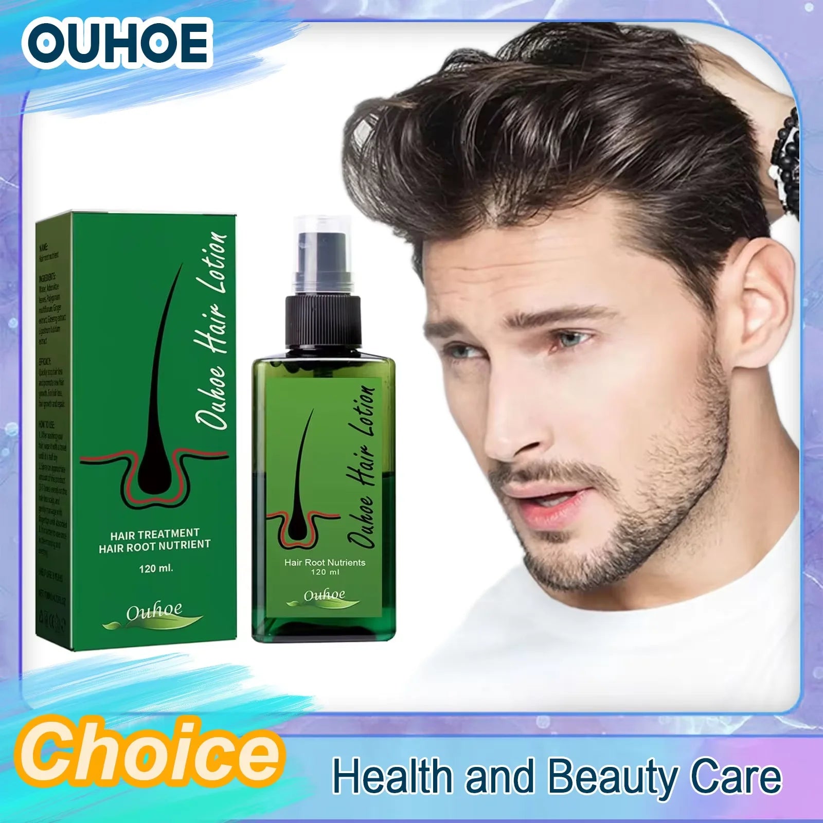 Hair Growth Spray anti Hair Loss Baldness Hair Root Repair Damaged Scalp Treatment Serum Liquid Thickening Longer Beauty Health