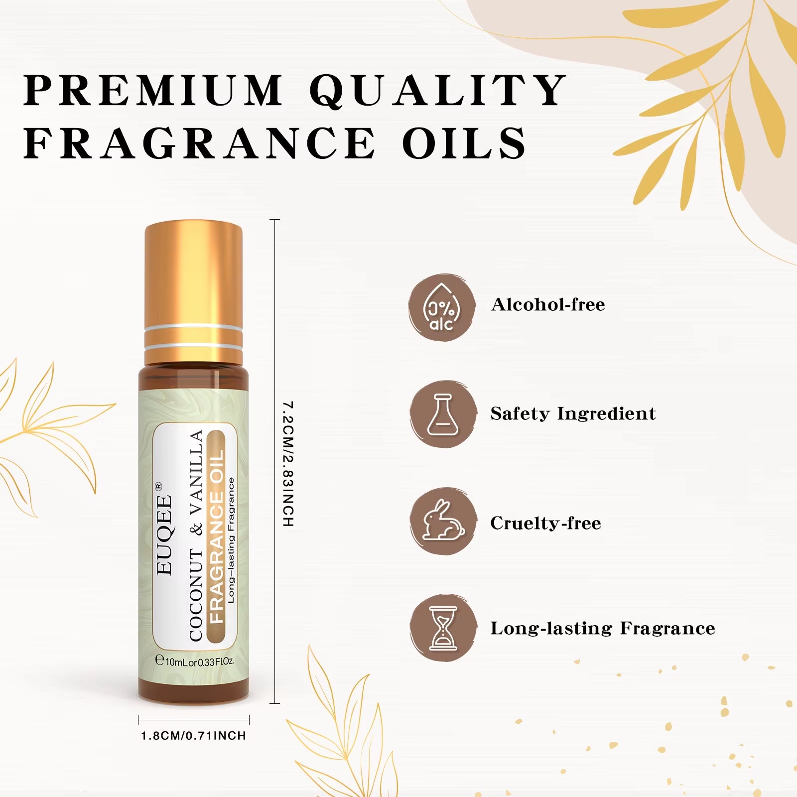10Ml Fragrance Oil Roll-On Long Lasting Scent La Vie Est Belle CHANCE Jadore Cotton Strawberry Mango for Diffuser Burner