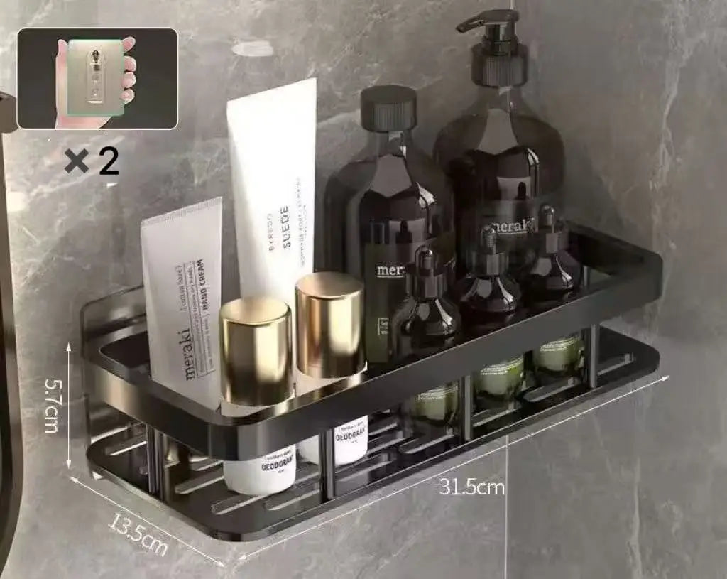 Modern Bathroom Organizer – No Drill Shower Shelf