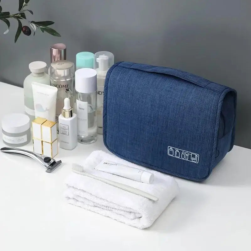 Waterproof Oxford Travel Toiletry Bag – Hanging Cosmetic Organizer