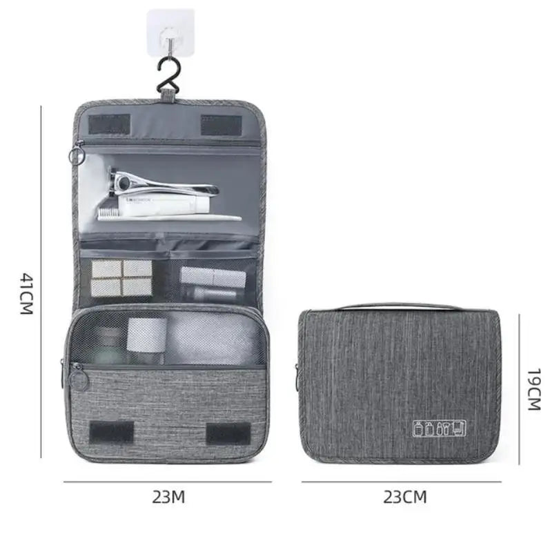 Waterproof Oxford Travel Toiletry Bag – Hanging Cosmetic Organizer