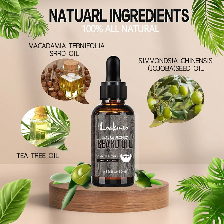 4-Piece Scented Beard Oil Set 30ml`s