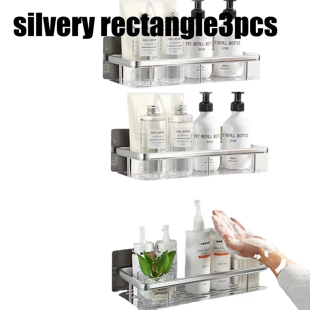 Wall Mounted Shower Shelf – Bathroom Shampoo & Towel Storage Rack