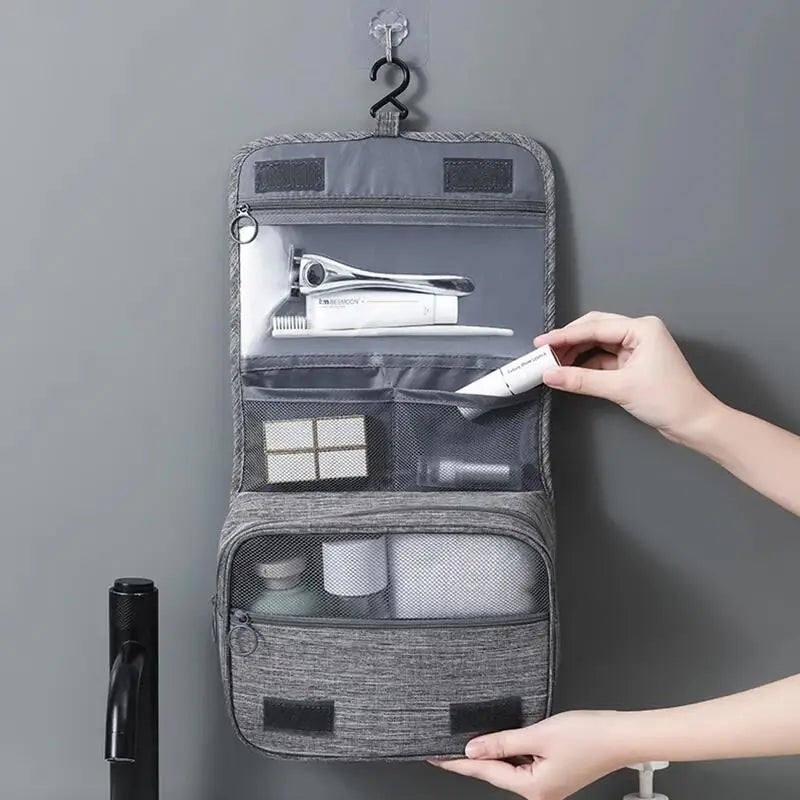 Waterproof Oxford Travel Toiletry Bag – Hanging Cosmetic Organizer