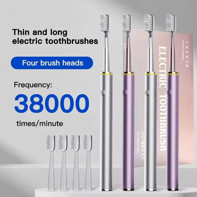Electric Toothbrush Mental Thin Brush Body Specially for Women Pure Wisdom Beauty Soft Dupont Bristle
