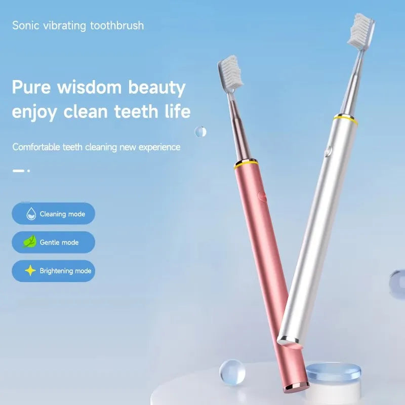 Electric Toothbrush Mental Thin Brush Body Specially for Women Pure Wisdom Beauty Soft Dupont Bristle