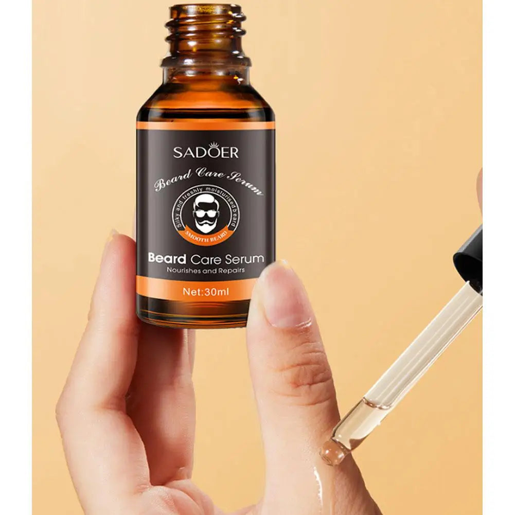 2Pcs Beard Care Oil for Men Natural Organic Beard Care Fast Shine Soften Beard Strengthens Mustaches Smooth Nourishing Beard Oil