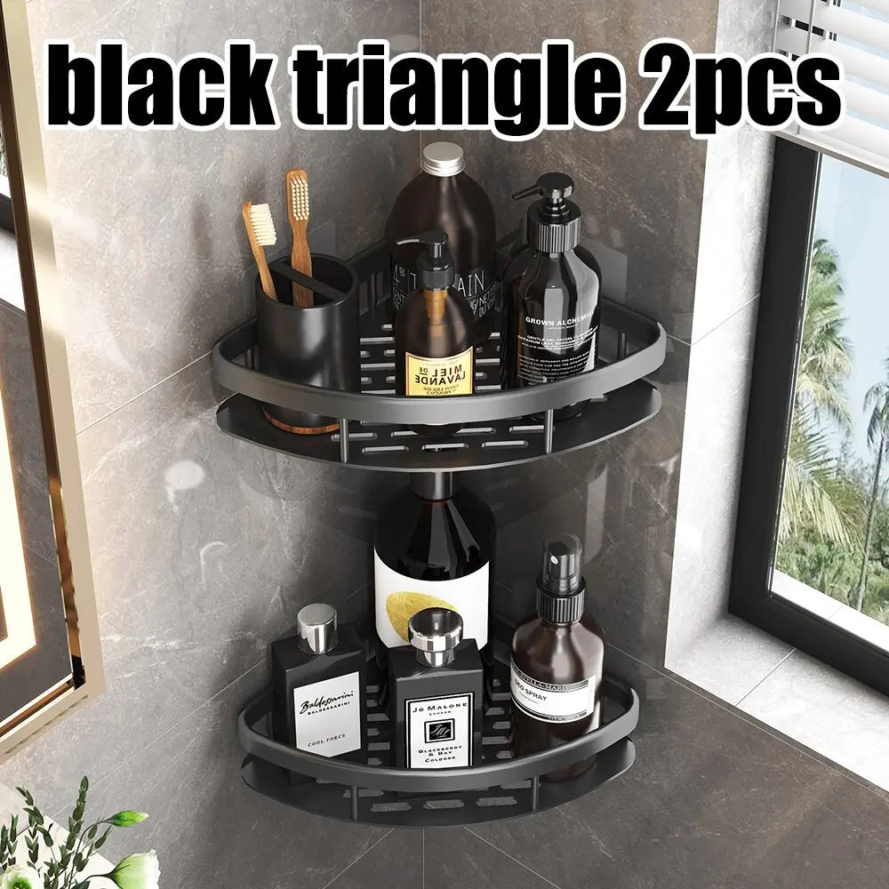 Wall Mounted Shower Shelf – Bathroom Shampoo & Towel Storage Rack