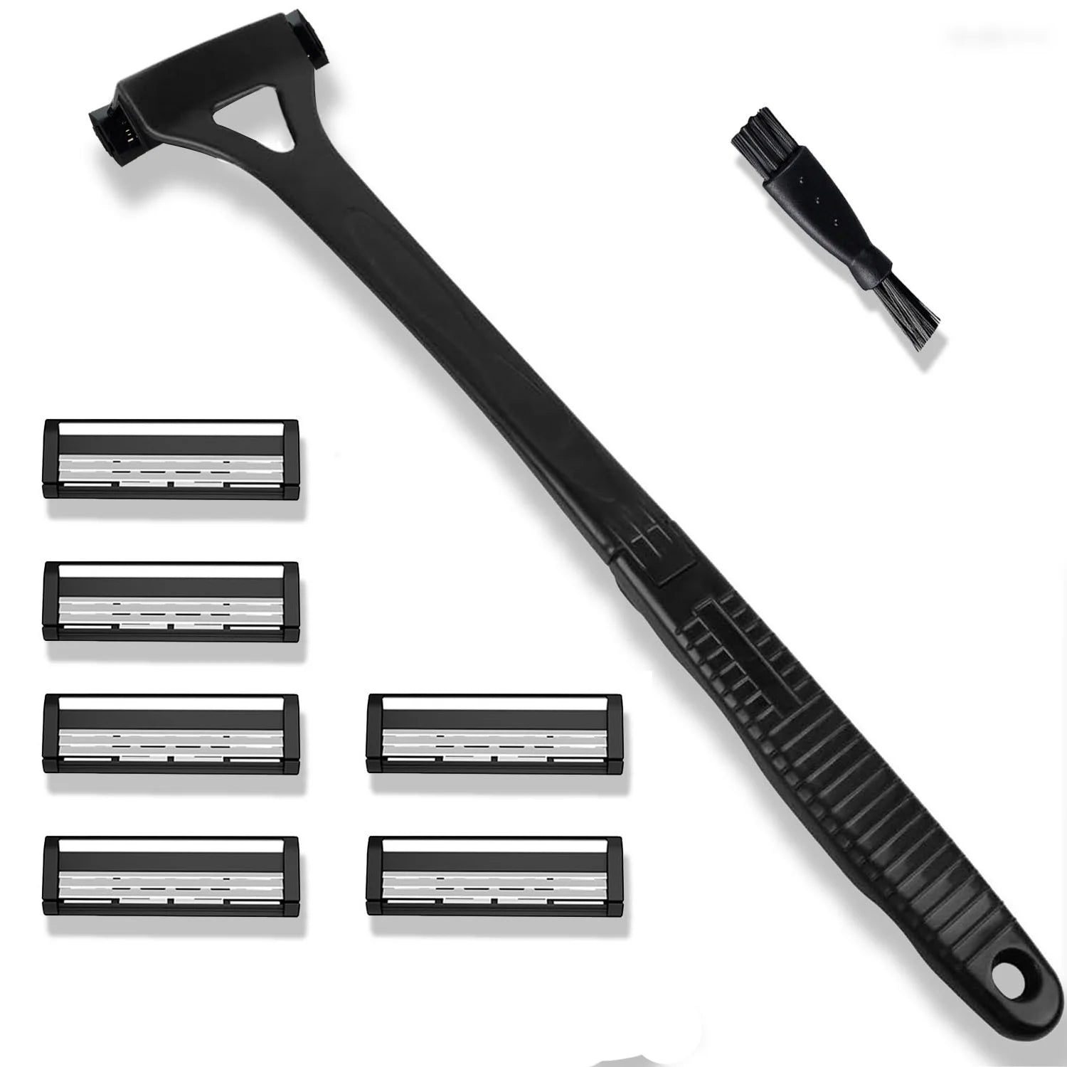 Men Triple Blade Manual Back Machine Hair Shaver Safety Long Handle Foldable Trimmer Body Leg Handle Removal Shaving Razor