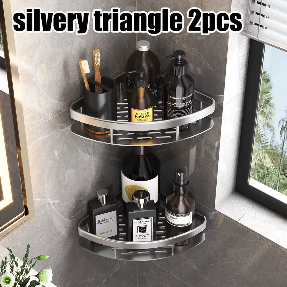 Wall Mounted Shower Shelf – Bathroom Shampoo & Towel Storage Rack