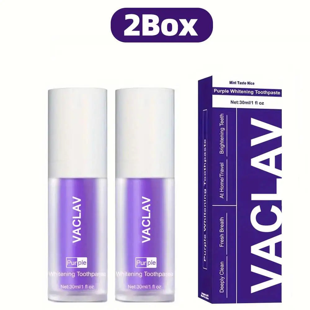 Purple Whitening Toothpaste – Color Corrector for Yellow Teeth & Stain Removal