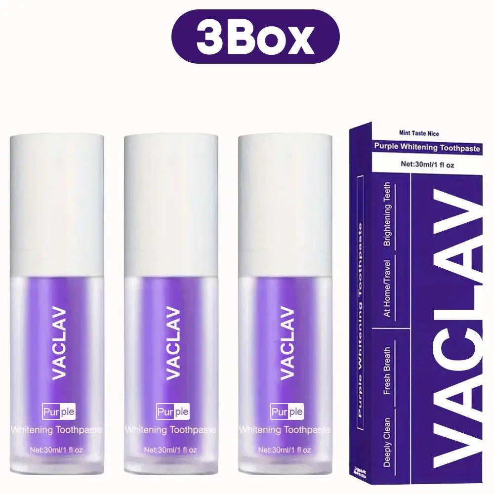 Purple Whitening Toothpaste – Color Corrector for Yellow Teeth & Stain Removal