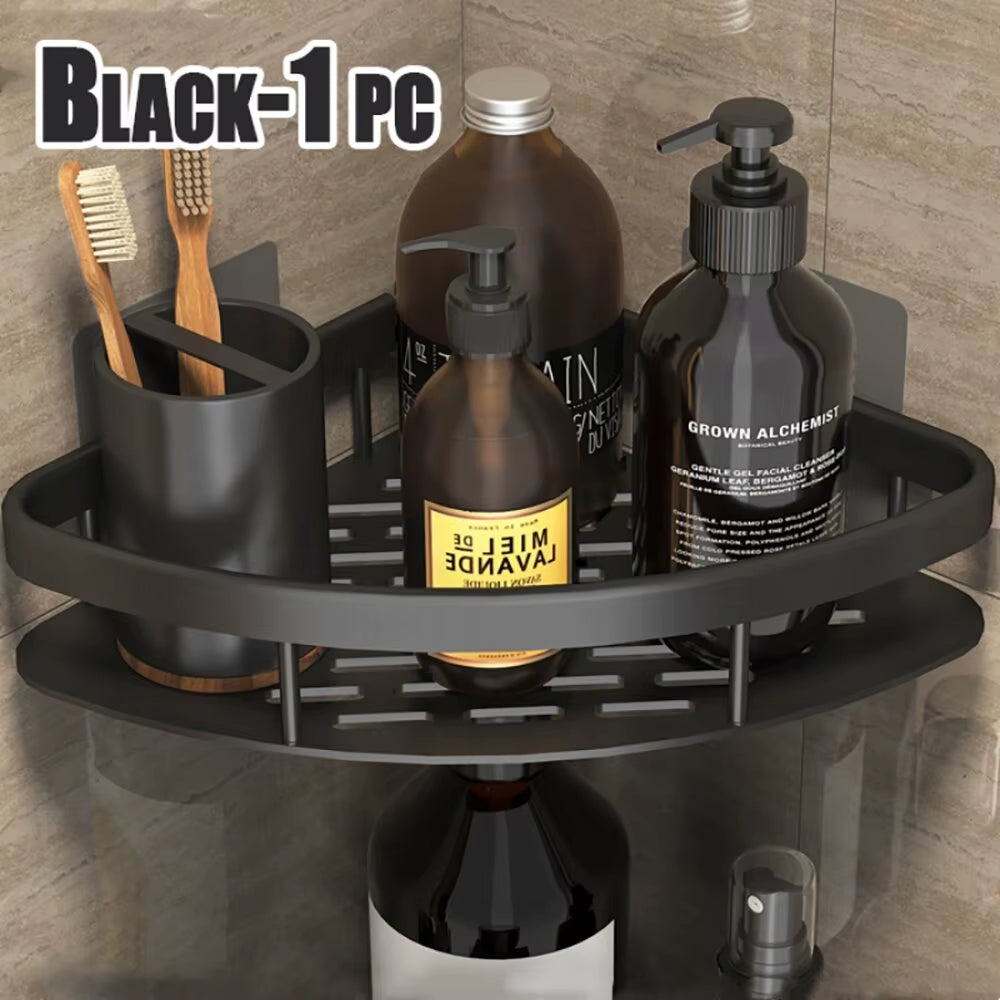 Wall Mounted Shower Shelf – Bathroom Shampoo & Towel Storage Rack