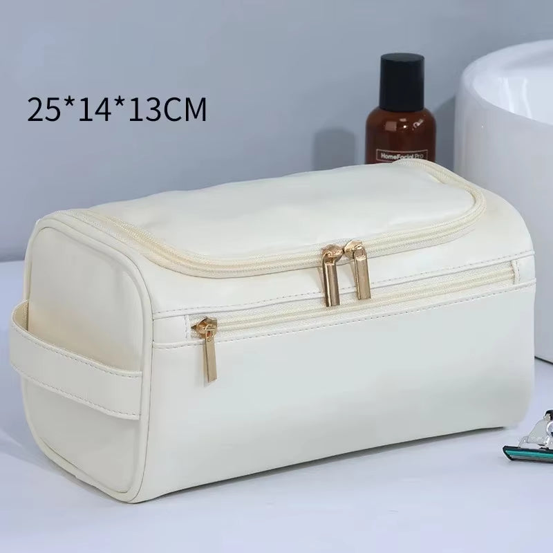 Leather Travel Toiletry Bag – Large Hanging Dopp Kit for Men & Women