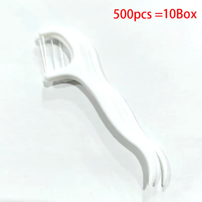 50PCS Portable Dental Floss Picks for Daily Oral Care