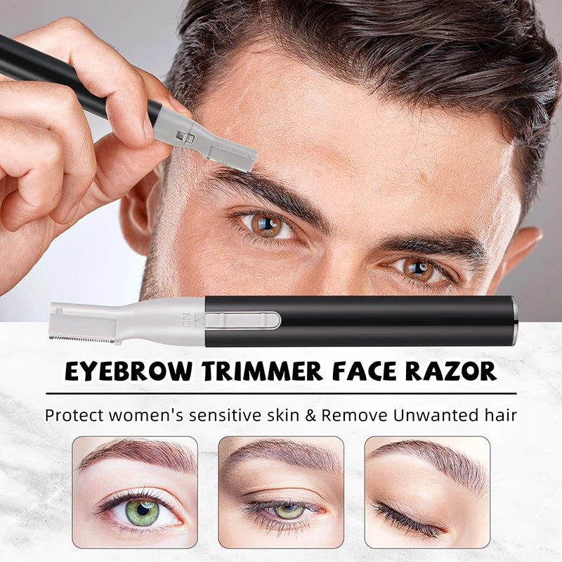Trimmer Mini Electric Eyebrow Shaver Hair Remover Facial Shaver Hair Remover Facial and Neck Blur Lips Body Arms and Legs
