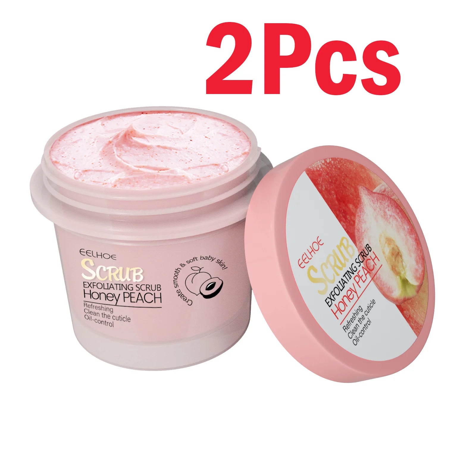 Honey Peach Body Scrub Cream – Deep Exfoliating Moisturizer for Smooth & Glowing Skin