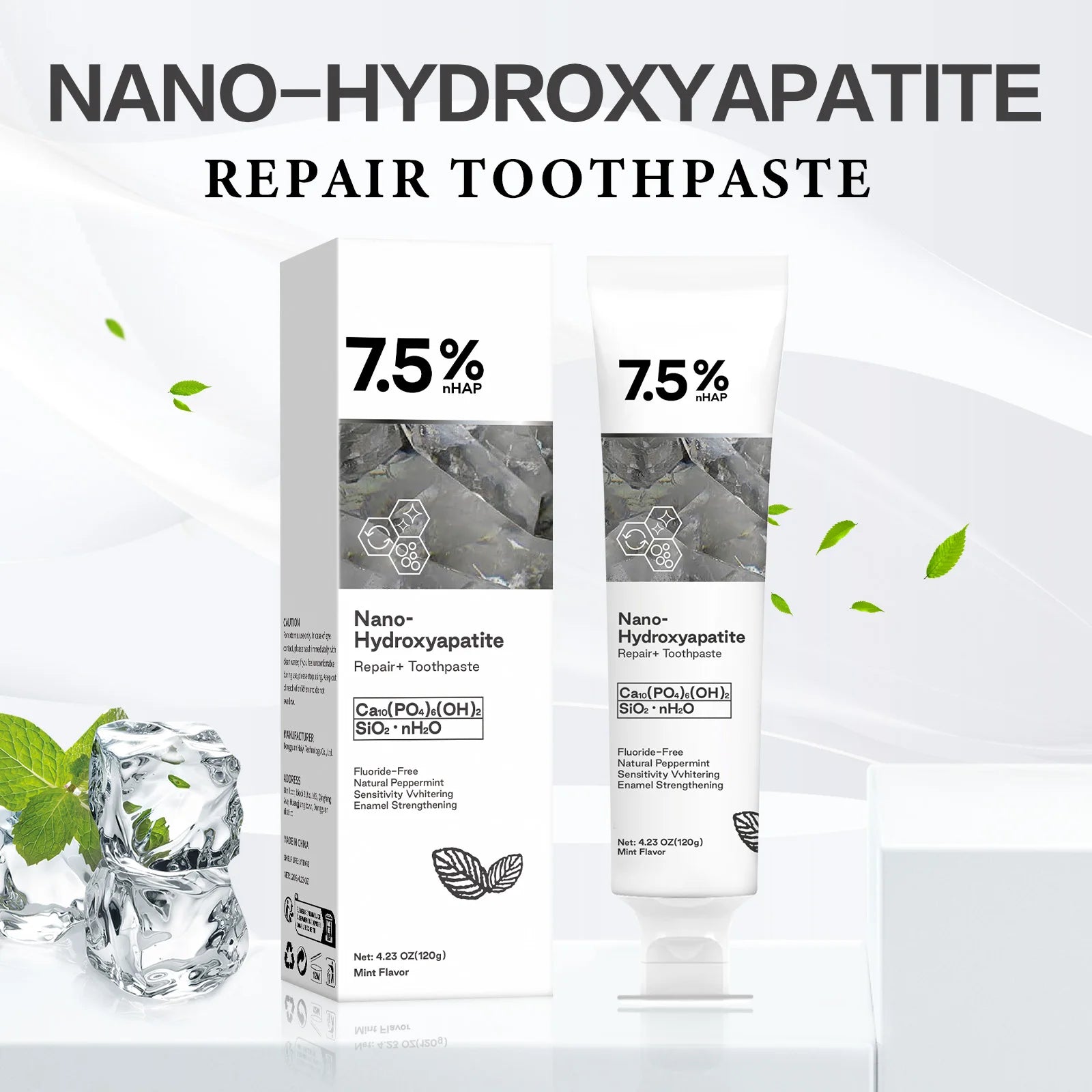 Nano Hydroxyapatite Toothpaste – Whitening Toothpaste for Stains & Fresh Breath