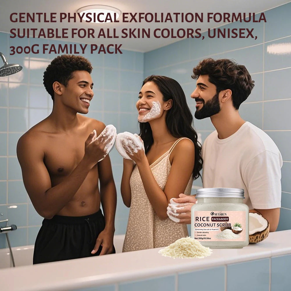 Rice & Coconut Brightening Exfoliating Scrub – face/body