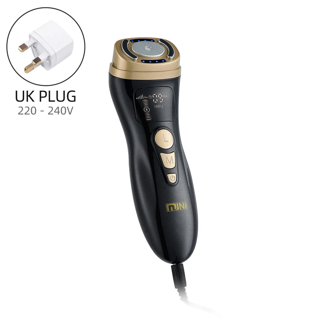 Mini HIFU Machine Ultrasonic RF EMS HIFU Facial Lifting Skin Tightening Device Face Chin Neck Eye anti Wrinkle Massager Home Use