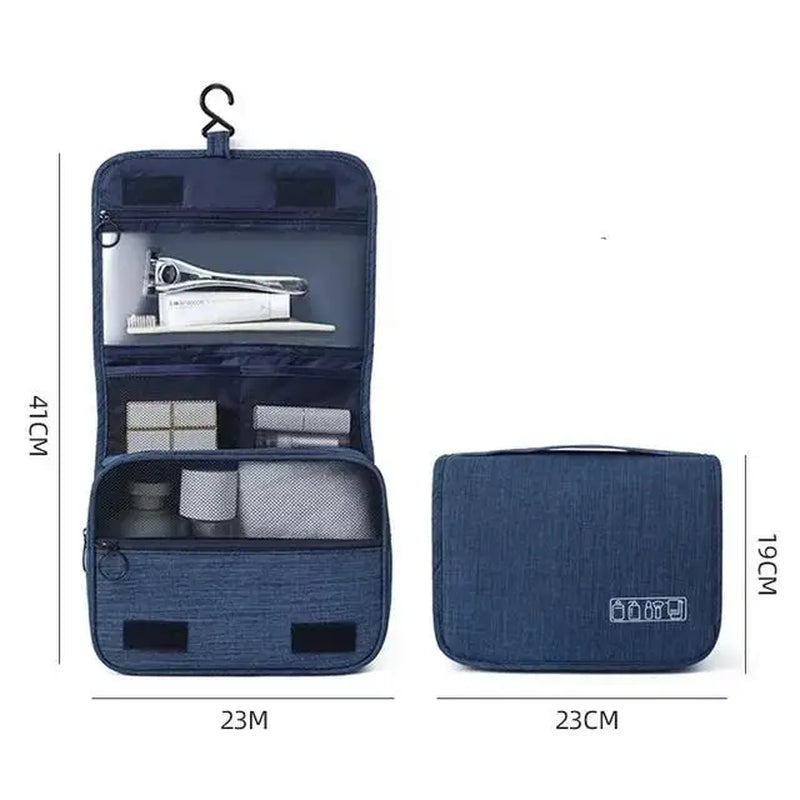 Waterproof Oxford Travel Toiletry Bag – Hanging Cosmetic Organizer