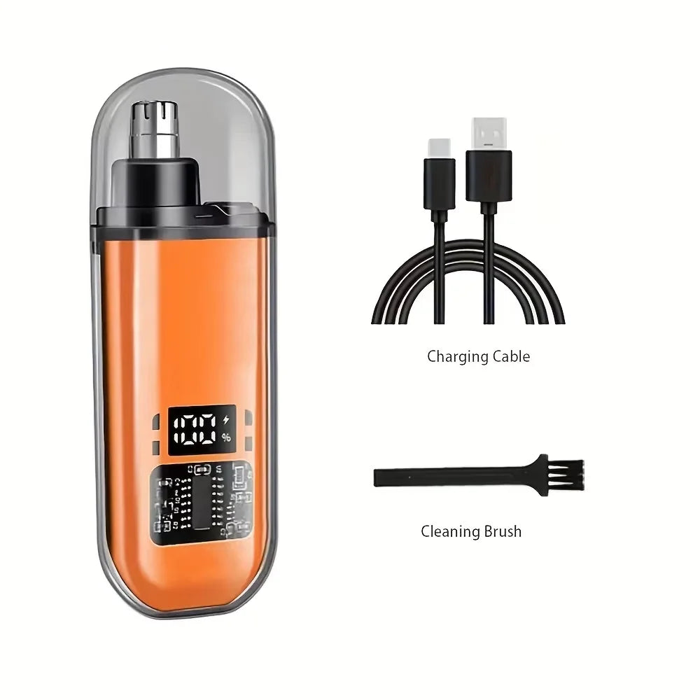USB Rechargeable Nose and Ear Hair Trimmer for Men Electric Clipper Quick Charging Low Noise Washable Pocket Eyebrow Trimmer ﻿