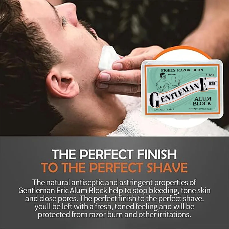 3.7Oz Alum Block in Plastic Case Travel Shaving Styptic Relief Aftershave Shave Stone Natural Alum Block Deodorant Aluminum Free