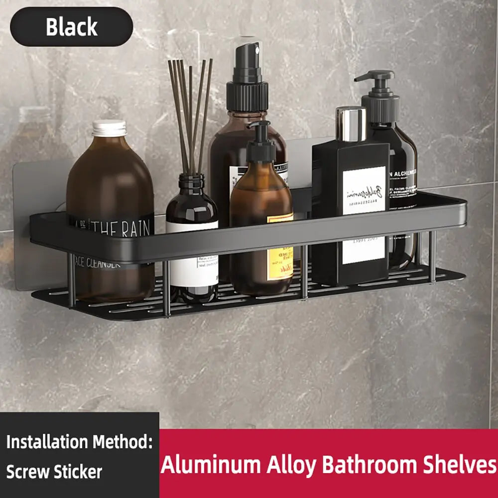 Wall Mounted Shower Shelf – Bathroom Shampoo & Towel Storage Rack
