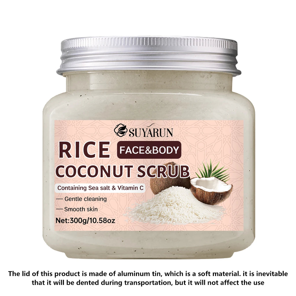 Rice & Coconut Brightening Exfoliating Scrub – face/body