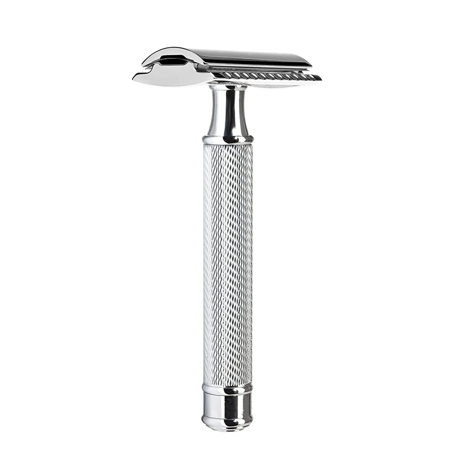 Premium Single Blade Safety Razors, Double Edge Razor Blade, Shaving Razors for Men with Razor Stand and 5 Platinum Blades