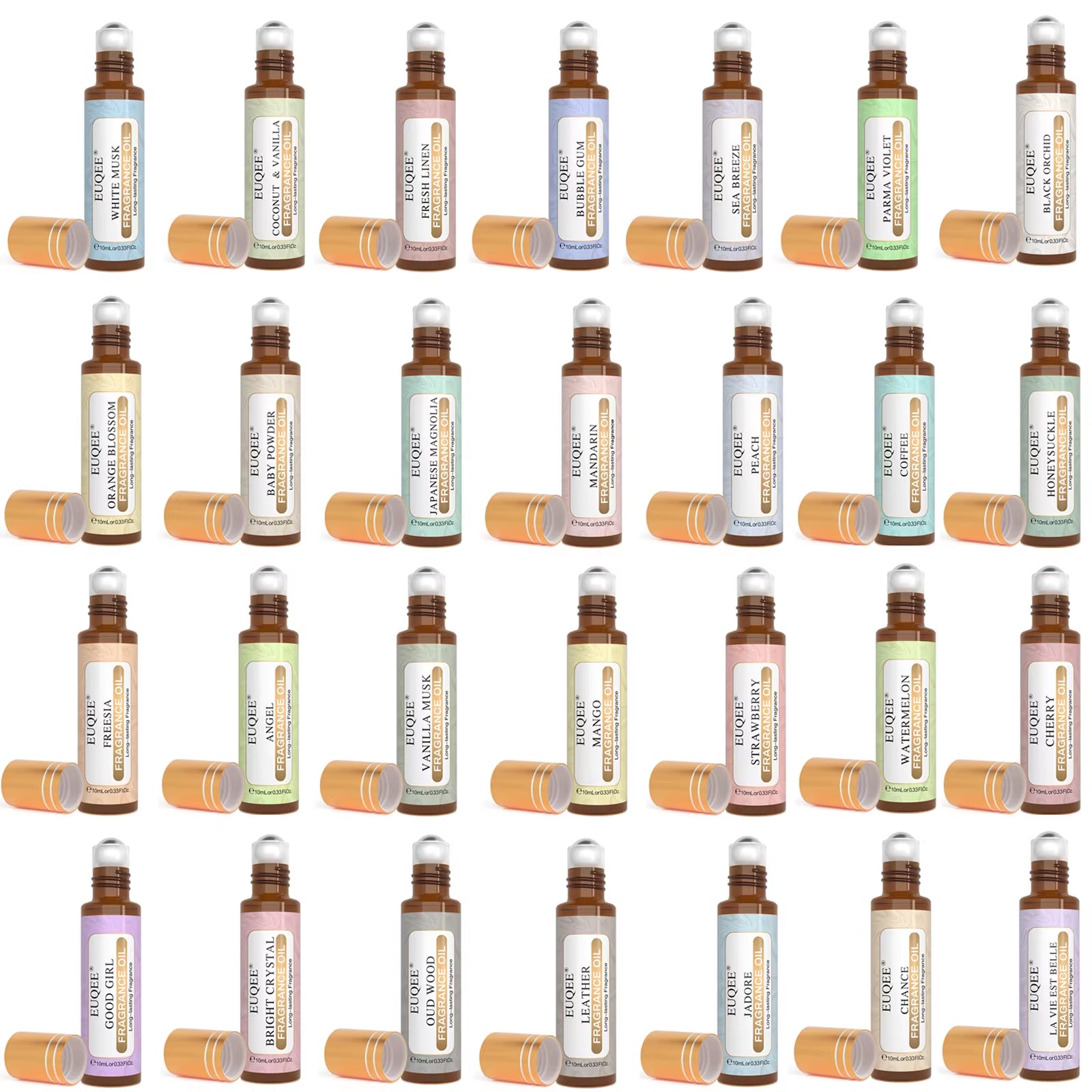 10Ml Fragrance Oil Roll-On Long Lasting Scent La Vie Est Belle CHANCE Jadore Cotton Strawberry Mango for Diffuser Burner