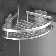 Stainless Steel Shower Caddy – Corner Bathroom Storage Shelf
